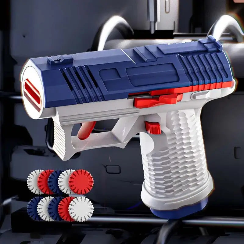 UDL 2011 Mini Pistol Semi-Automatic Flying Disc Gun-P320GelBlaster-blue gray-P320GelBlaster