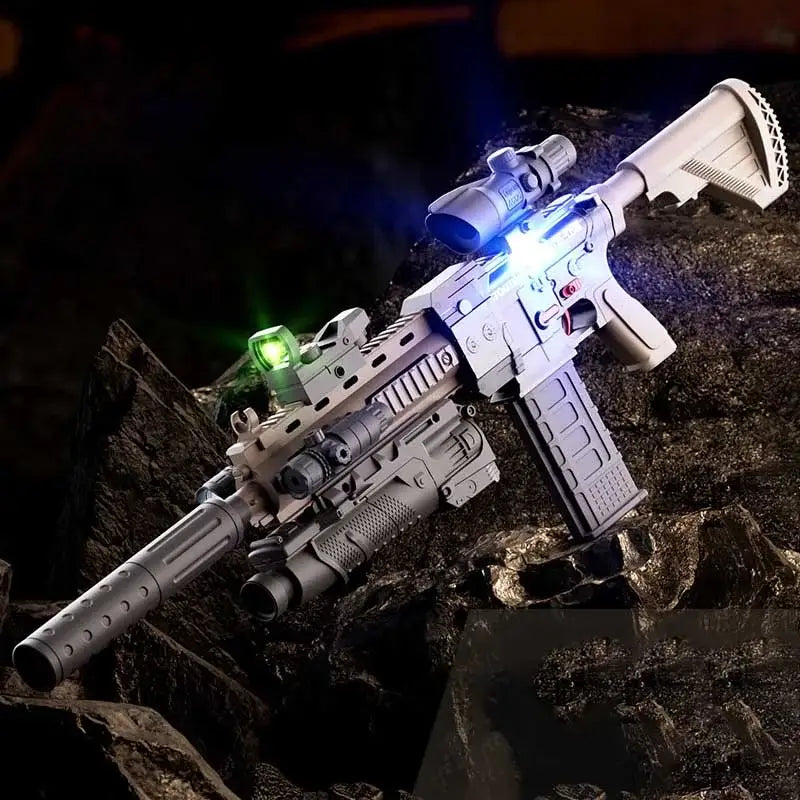 Full Automatic HK416 Foam Dart Blaster Rifle with Light-m416gelblaster-tan-m416gelblaster