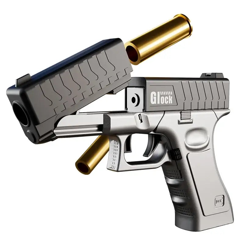Handi Foldable Shell Eject Breech Loading Pistol Foam Dart Blaster-P320GelBlaster-silver-P320GelBlaster