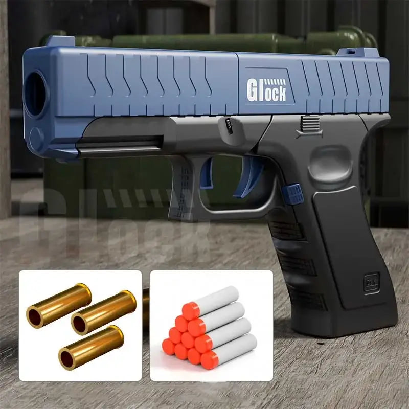 Handi Foldable Shell Eject Breech Loading Pistol Foam Dart Blaster-P320GelBlaster-blue-P320GelBlaster