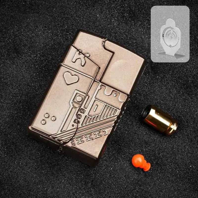 Agent Fire Metal Folding Lighter Soft Bullet Gun-P320GelBlaster-brown-P320GelBlaster