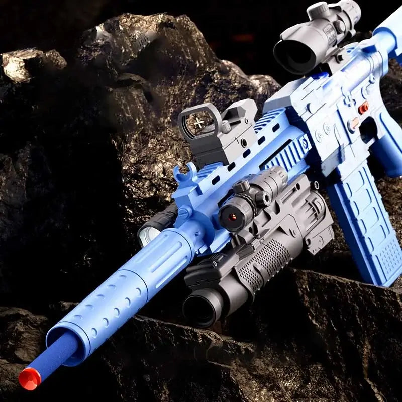 Full Automatic HK416 Foam Dart Blaster Rifle with Light-m416gelblaster-m416gelblaster