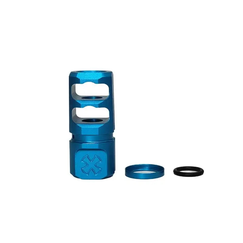 2 Port Noveske 14MM Metal Muzzle Brake-P320GelBlaster-blue-P320GelBlaster