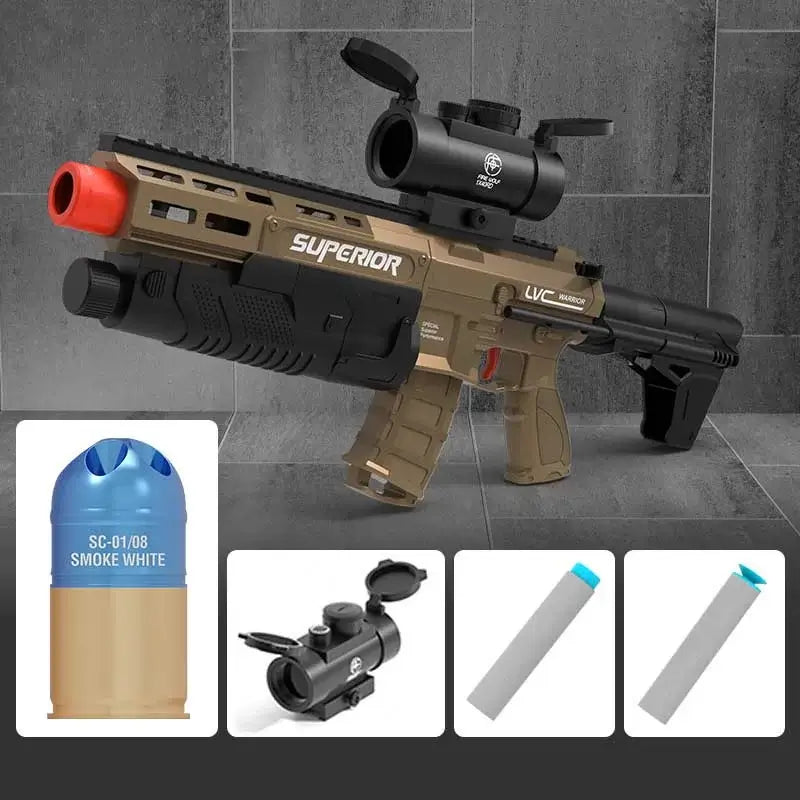 POX Manual Grenade Launcher Rifle Foam Dart Blaster-m416gelblaster-tan-m416gelblaster