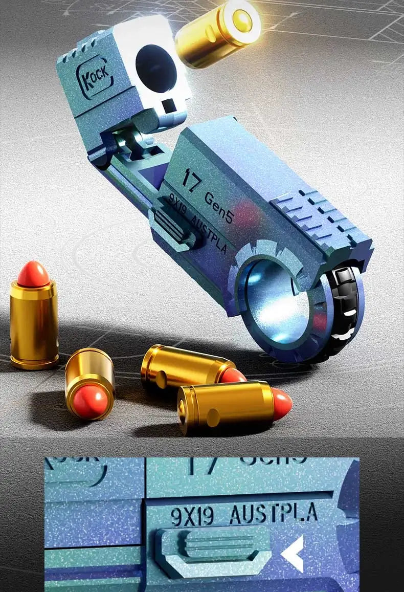 Kock 17 Gen5 Ring EDC Fidget Shell Ejecting Toy Gun-P320GelBlaster-P320GelBlaster