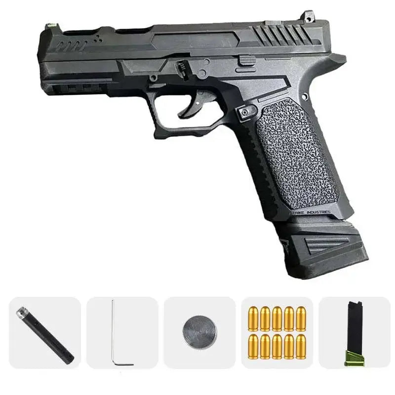 CZS SI G17 Shell Ejecting Laser Tag Toy Gun-P320GelBlaster-black-P320GelBlaster