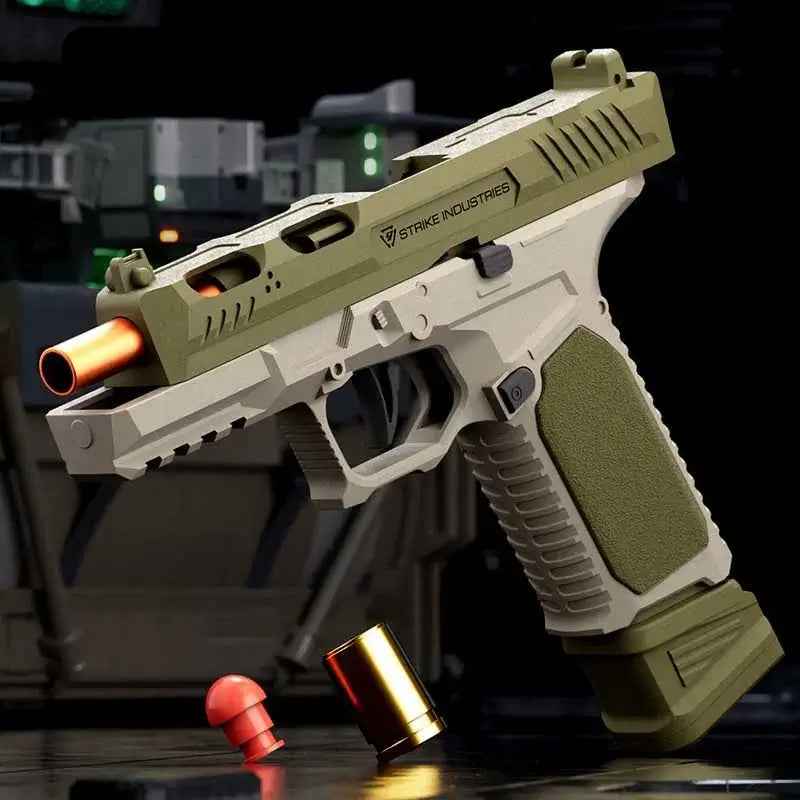 SI G17 Semi-Auto Shell Throwing Soft Bullet Toy Pistol-P320GelBlaster-tan-P320GelBlaster