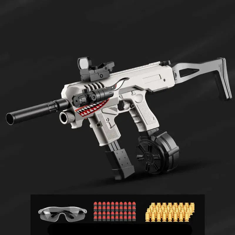 Shark Manual Tactical Soft Bullet Gun with Carbine Conversion-P320GelBlaster-white-P320GelBlaster