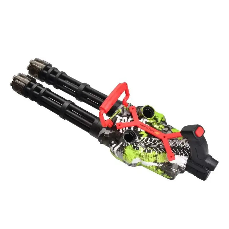 2-Barrel Hopper-Fed Gatling Gel Ball Blaster – Electric & Automatic-P320GelBlaster-green-P320GelBlaster