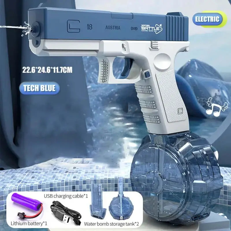 G18 Electric Mag Drum Fed Water Gun Summer Toy-P320GelBlaster-blue-P320GelBlaster