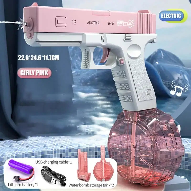 G18 Electric Mag Drum Fed Water Gun Summer Toy-P320GelBlaster-pink-P320GelBlaster