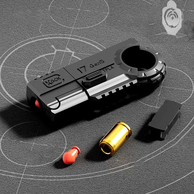 Kock 17 Gen5 Ring EDC Fidget Shell Ejecting Toy Gun-P320GelBlaster-black-P320GelBlaster