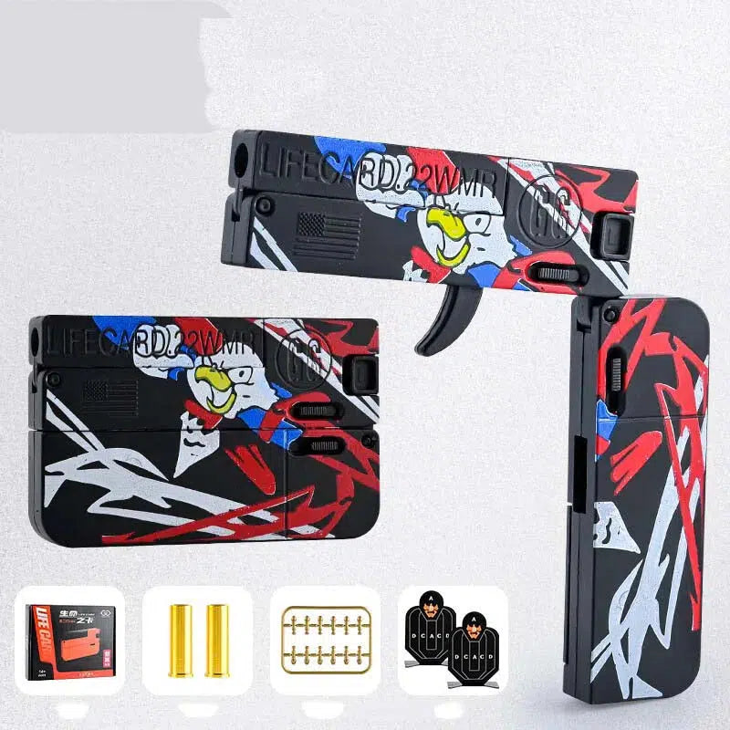 Lifecard V2 Folding Single-Shot Metal Dart Blaster Alloy Toy-m416gelblaster-chicken-m416gelblaster