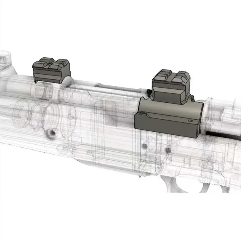 Diamond Dogs Puppy 98K Clip-Fed 3D Print Bolt Action Nerf Blaster-m416gelblaster-top rail mounts-P320GelBlaster