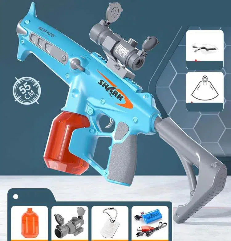 Lehui Shark X Large Capactiy Semi/Full Auto Rifle Water Gun-m416gelblaster-blue-m416gelblaster